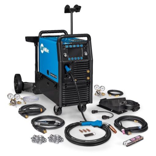 MILLER MULTIMATIC 255 PULSED MULTIPROCESS WELDER W/RUNNING GEAR AND TIG KIT (951768)