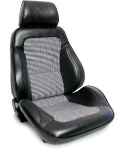 Procar Rally Black Bucket Seats w/ Houndstooth Inserts