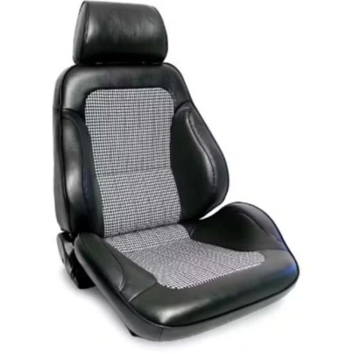 Procar Rally Black Bucket Seats w/ Houndstooth Inserts