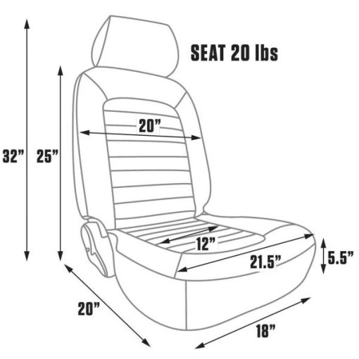 Procar 80-1500-54L Classic Seat