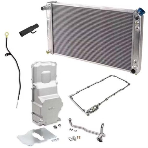 GM A-Body/B-Body/Truck LS Swap Radiator w/Holley Oil Pan Kit