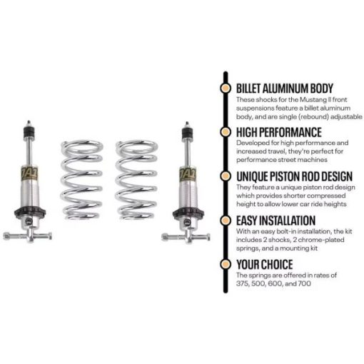 Mustang II Bolt-On Coil-Over Kit w/ QA1 Adjustable Shocks