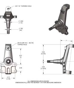 G-Comp 2 Inch Drop Performance Spindles for GM A/F/X-Body Muscle Cars