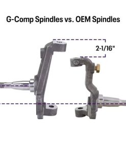 G-Comp 2 Inch Drop Performance Spindles for GM A/F/X-Body Muscle Cars