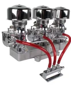 Three Chrome 9 Super 7® Carbs to 4-Bbl Intake Manifold Adapter Kit