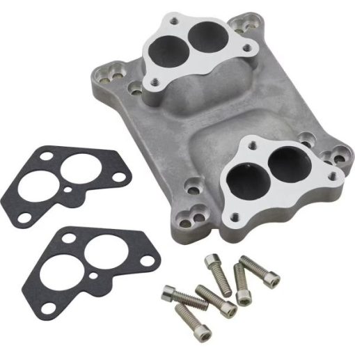 Two Chrome 9 Super 7® Carbs to 4-Bbl Intake Manifold Adapter Kit