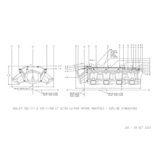 Holley EFI 300-717 Ultra Lo-Ram Manifold Kit- GM Gen V LT